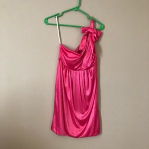 Junior one shoulder bubble dress